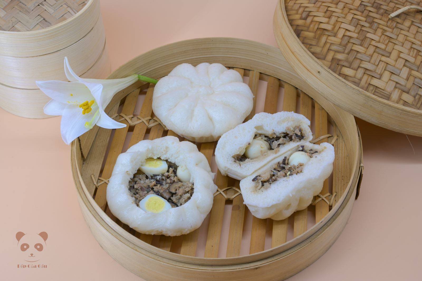Bánh bao thập cẩm 2 trứng cút (hộp 3 cái)