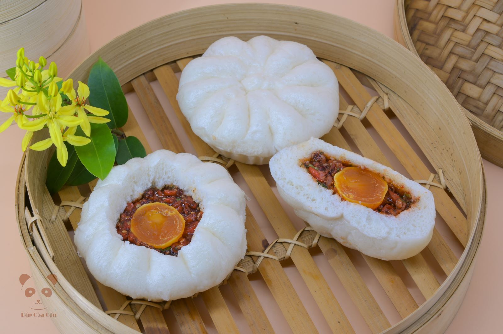 Bánh bao xá xíu trứng muối <br/>(hộp 3 cái)