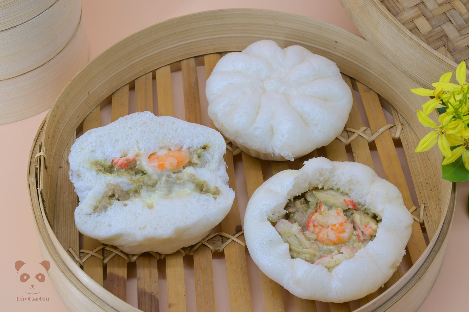 Bánh bao hải sản Pesto<br/>(hộp 3 cái)<br/>