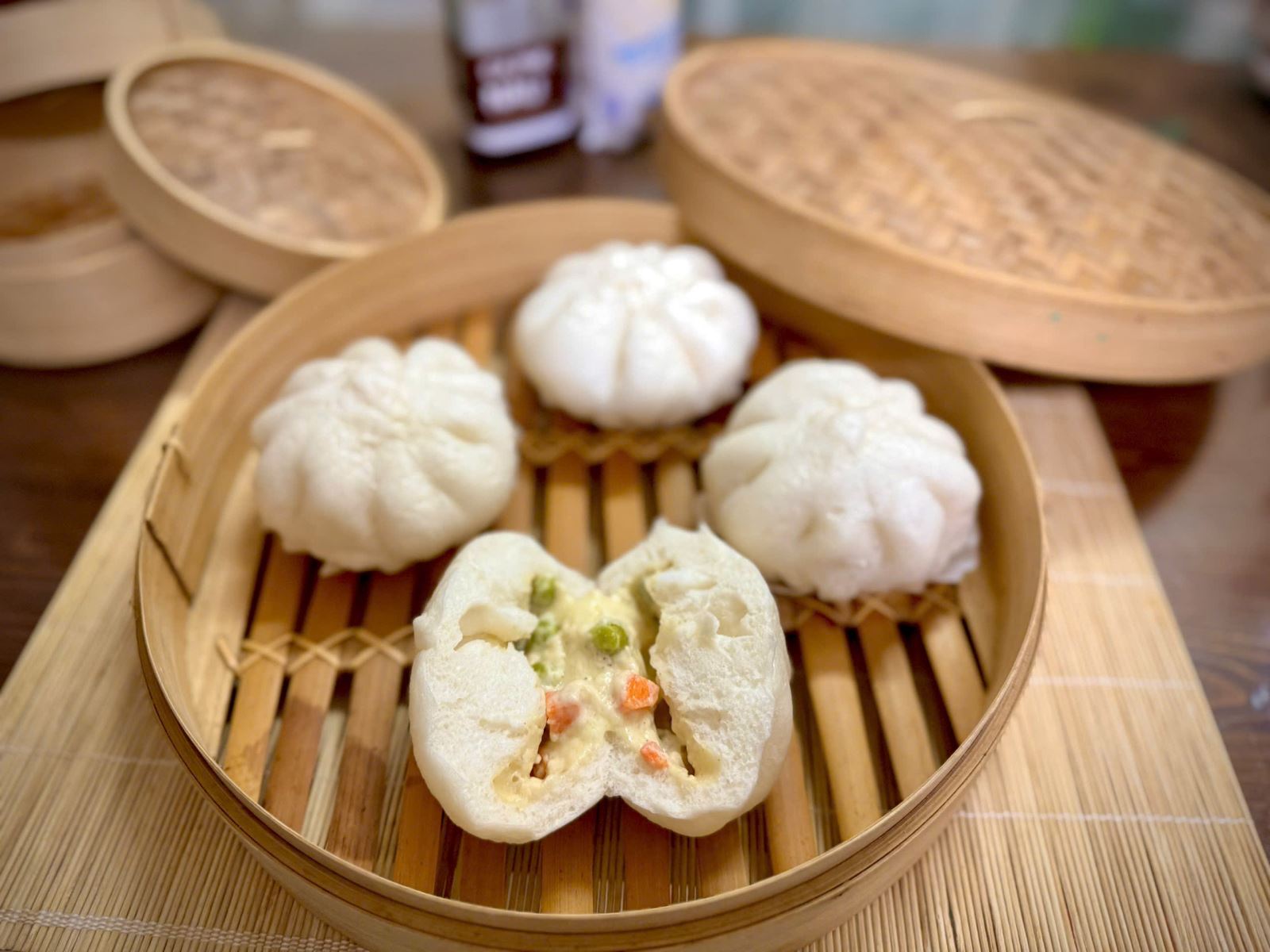 Bánh bao rau củ phomai<br/>(hộp 04 cái)